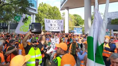 Cacciatori protesta Milano