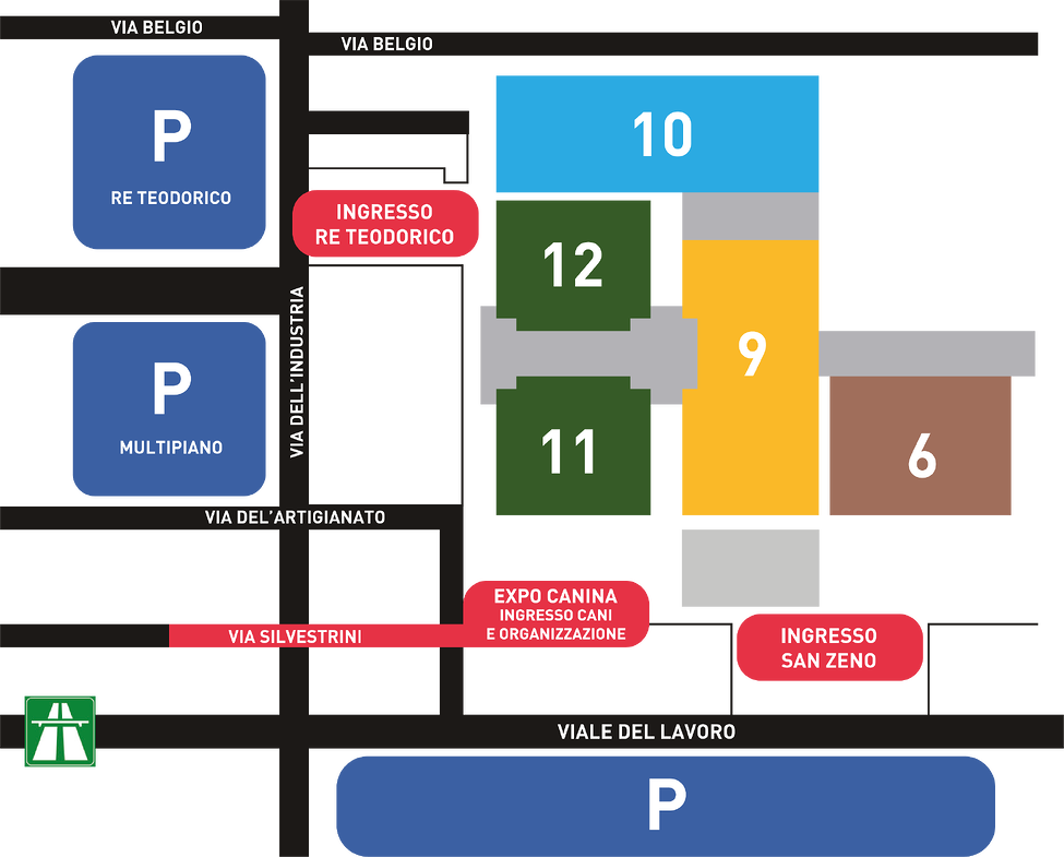 Il layout dei padiglioni fieristici di EOS 2023